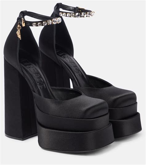 versace medusa platform heels.